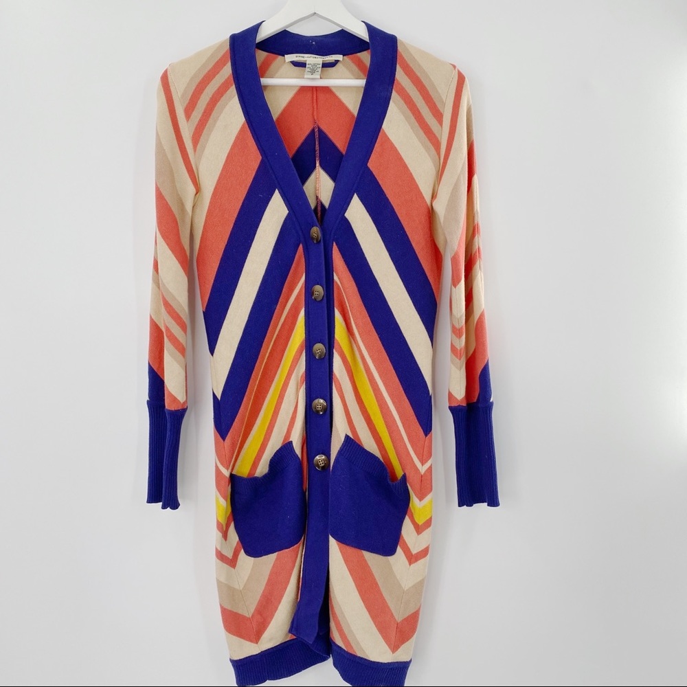 Diane von Furstenberg chevron cardigan